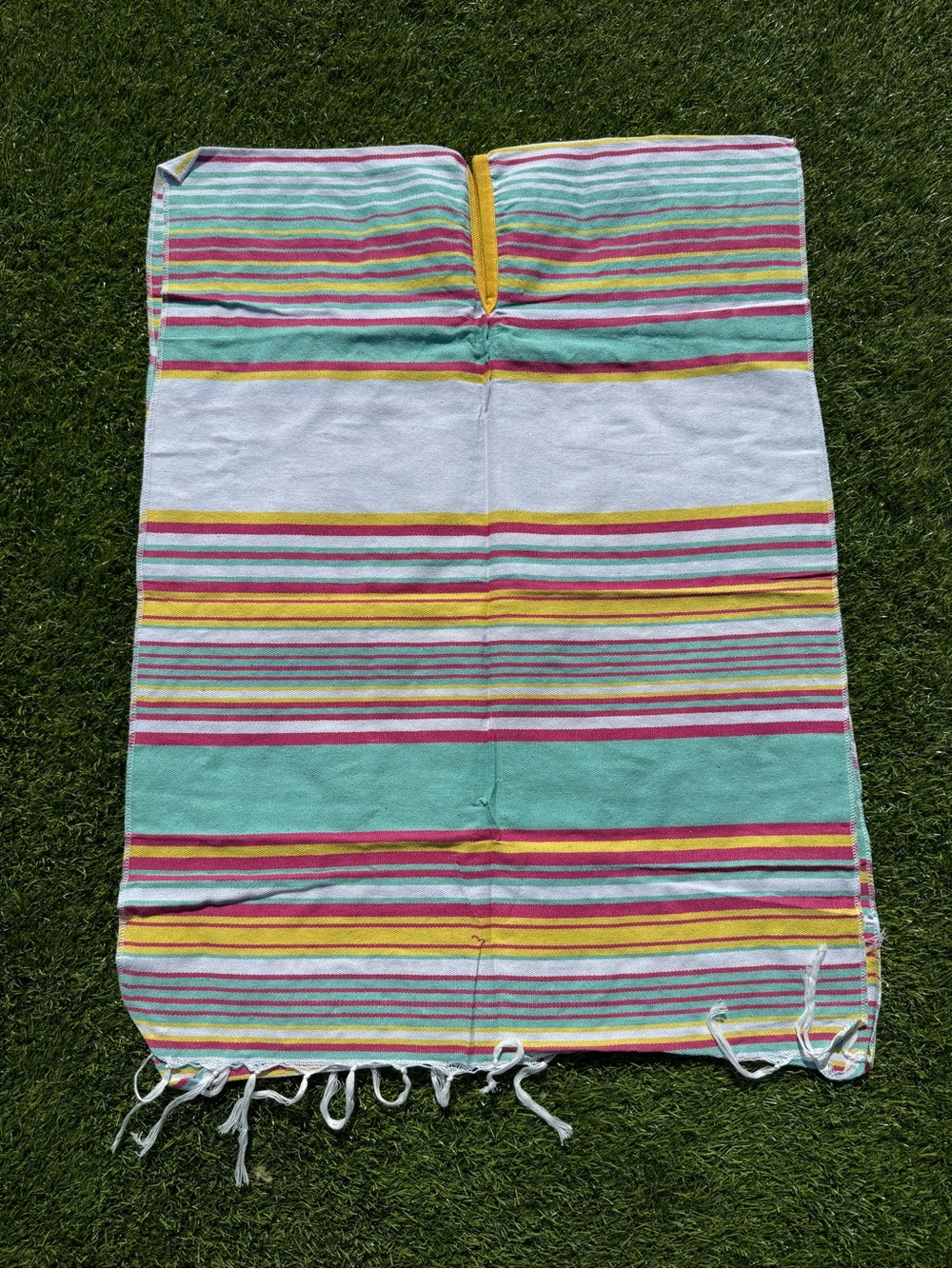 San Diego Padres City Connect Striped Poncho - Mint, Pink & Yellow -New - Picture 2 of 4